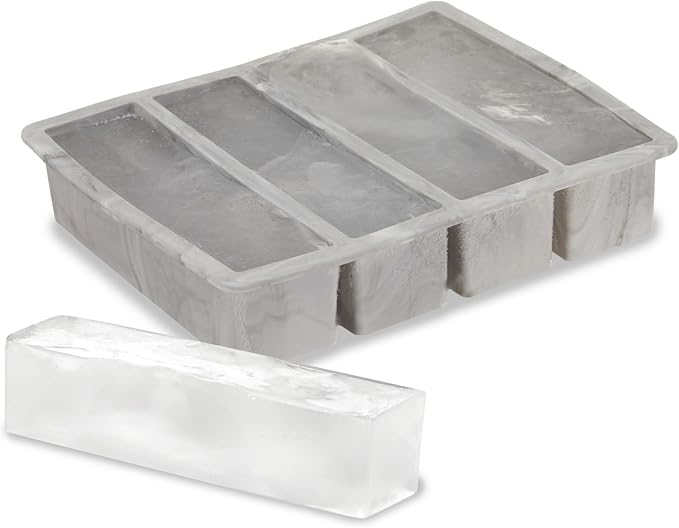 Host Ice Cube Tray, Makes Four 5-Inch Long Cubes, Durable Silicone Trays - Image 6