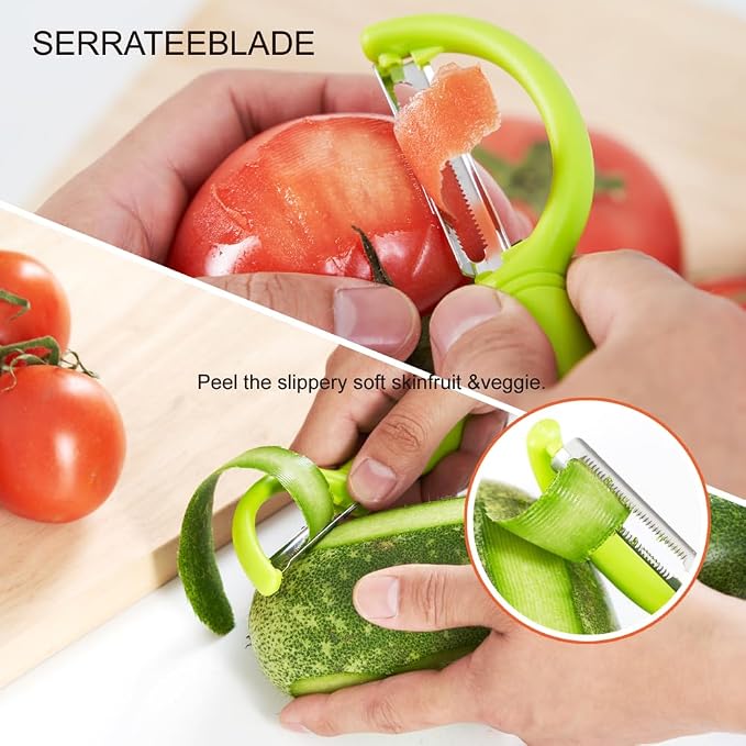 Carrot Peelers, Kitchen Vegetable Peeler Set, Including orange peeler, Corn - Image 5