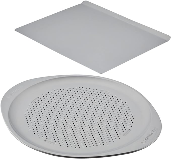 Farberware GoldenBake Nonstick Baking Sheet and Pizza Crisper Pan Set, 2 Piece by Farberware