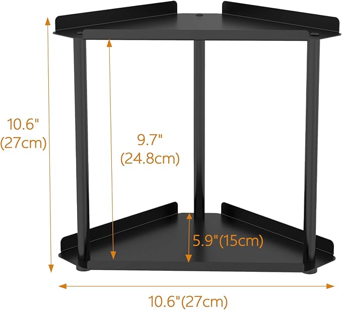Jesginboo 2 Tier Bathroom Counter Organizer, Vanity Organizer Corner Shelf - Image 3