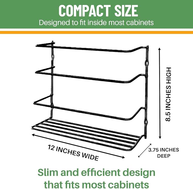 Evelots Kitchen Wrap Organizer - Image 8