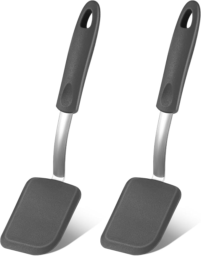 Silicone Cookie Spatula Turner 2 Pack Mini Brownie Spatula Flexible Kitchen by Yetene