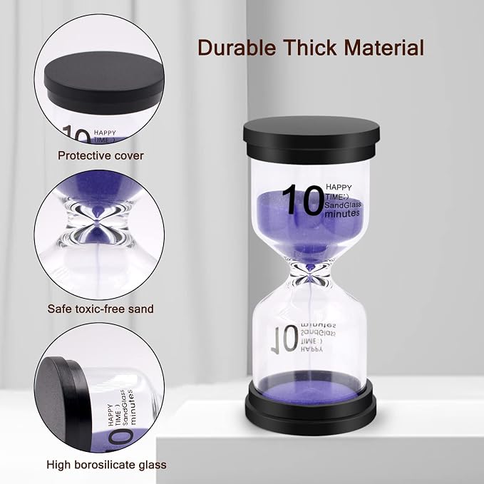 Sand Timer, Sand Timers Colorful 1/3/5/10/15/30 Minutes Sandglass Timer - Image 4