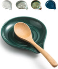 LAUCHUH Spoon Rest for Stove Top, 5 inch Ceramic Cooking Spoon Holder for by LAUCHUH