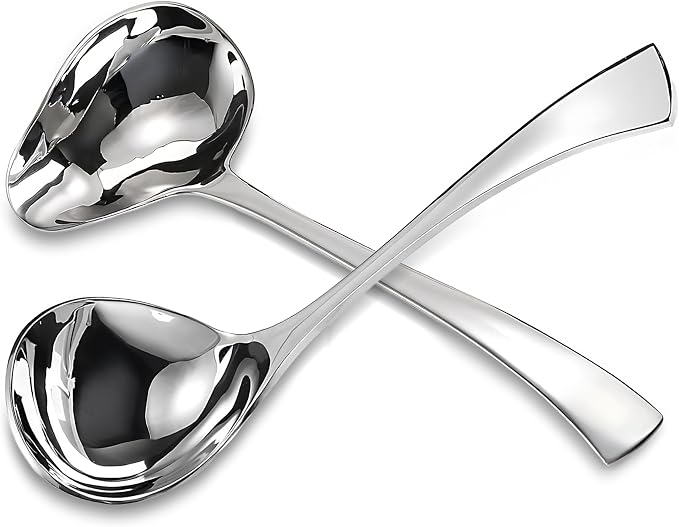 Comicfs 2 Pack Gravy Spoon Mini Gravy Ladle Drizzle Spoon 18/10 Stainless Steel by Comicfs