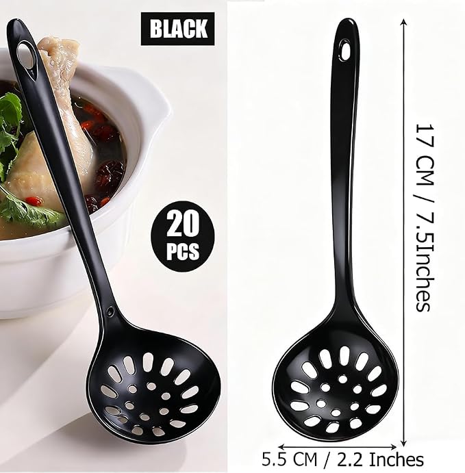 Large Plastic Serving Spoons, Disposable Heavy Duty Serving Spoons, Long Handle - Image 2