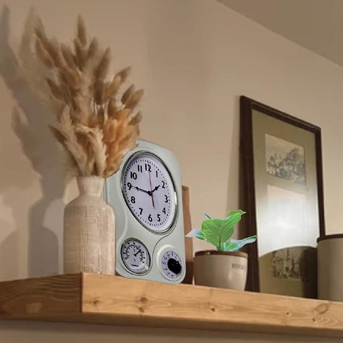 Lily's Home - 9.5 Inch x 12.5 Inch - Retro Kitchen Wall Clock, Vintage Wall - Image 8