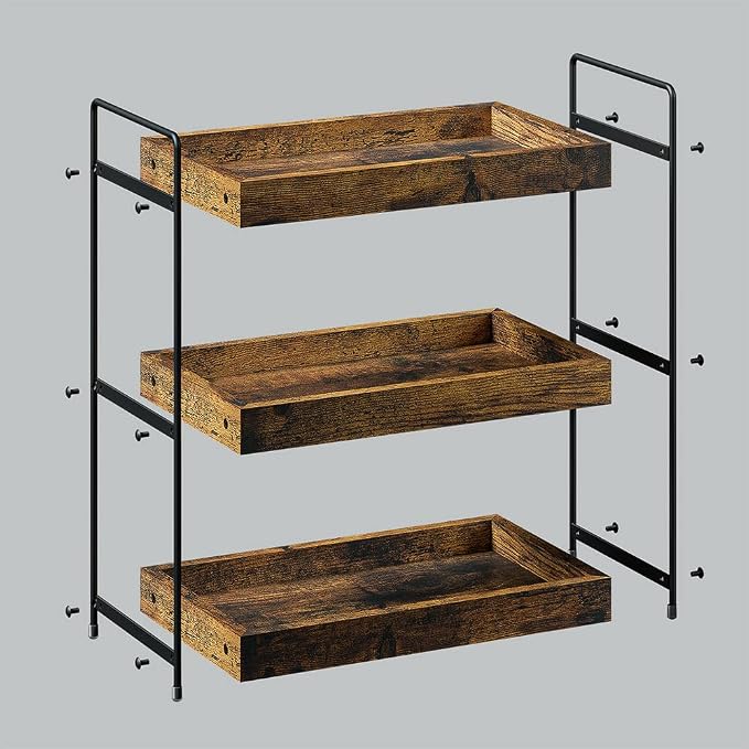 Bathroom Counter Organizer, 3-Tier Wood Spice Rack Organizer - Image 7