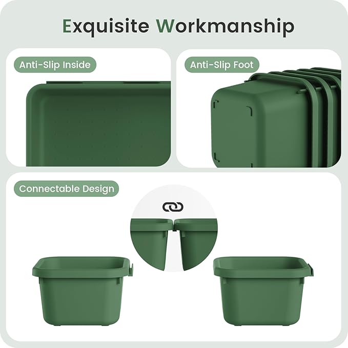 A-LuGei 【 & 5 Size】 Tool Box Organizer Tray Divider Set, 【Army Green】 - Image 6