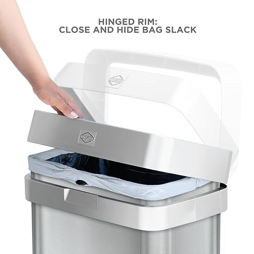 Clorox 13 Gallon Trash Can - 50L Slim Open Top Garbage Bin - Image 3