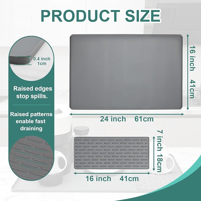Silicone Coffee Mat, Eco-friendly, Hygienic Drying Pad, Leak-Proof and Non-Slip - Image 4