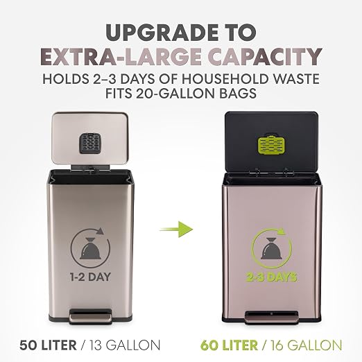 Simpli-Magic Infinity Edge 60 Liter / 16 Gallon Rectangular Hands-Free Extra - Image 2