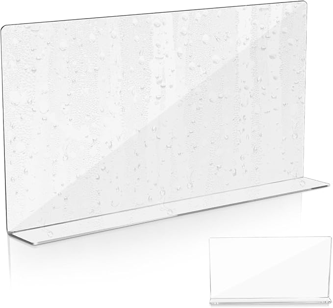 PRETYZOOM Acrylic Sink Water Splash Guard, 15.7x8 Inches Sink Splash Guards by PRETYZOOM