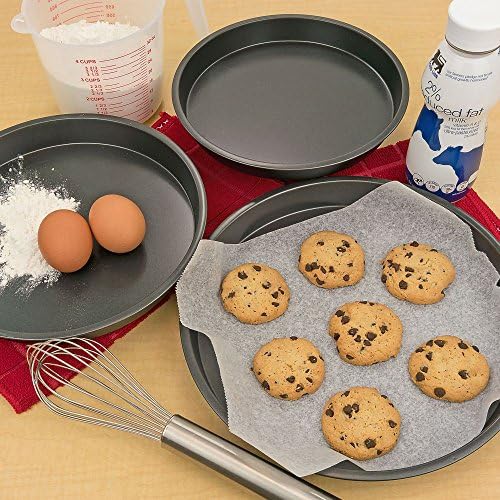 Non-Stick Round Cake Pans & Cookie Sheets Set – Easy-Clean Bakeware