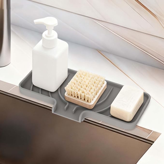 GUUKIN Sponge Holder for Kitchen Sink, Sink Caddy and Soap Tray | 10x4 inch - Image 8
