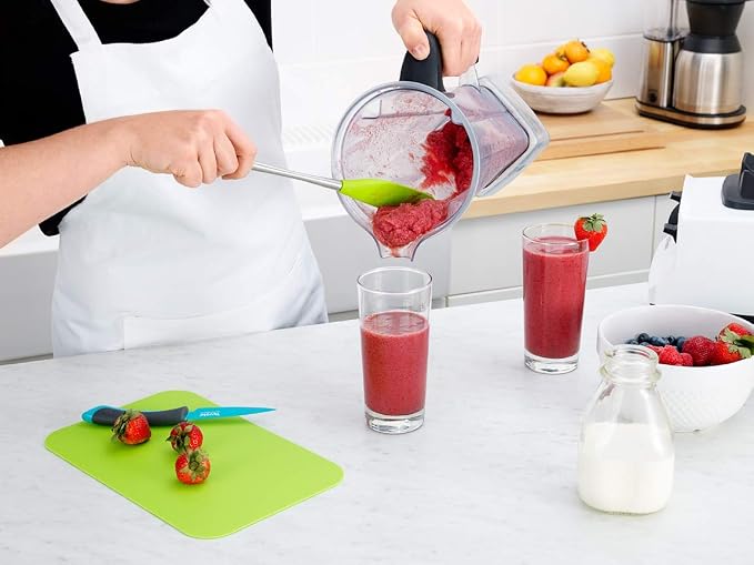 Tovolo Jar Spatula Silicone Long Stainless Steel Handle Scraper Spatula - Image 3