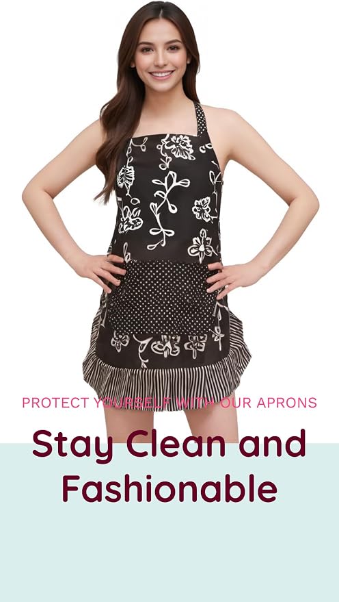 Vintage Floral Apron for Women - Image 5