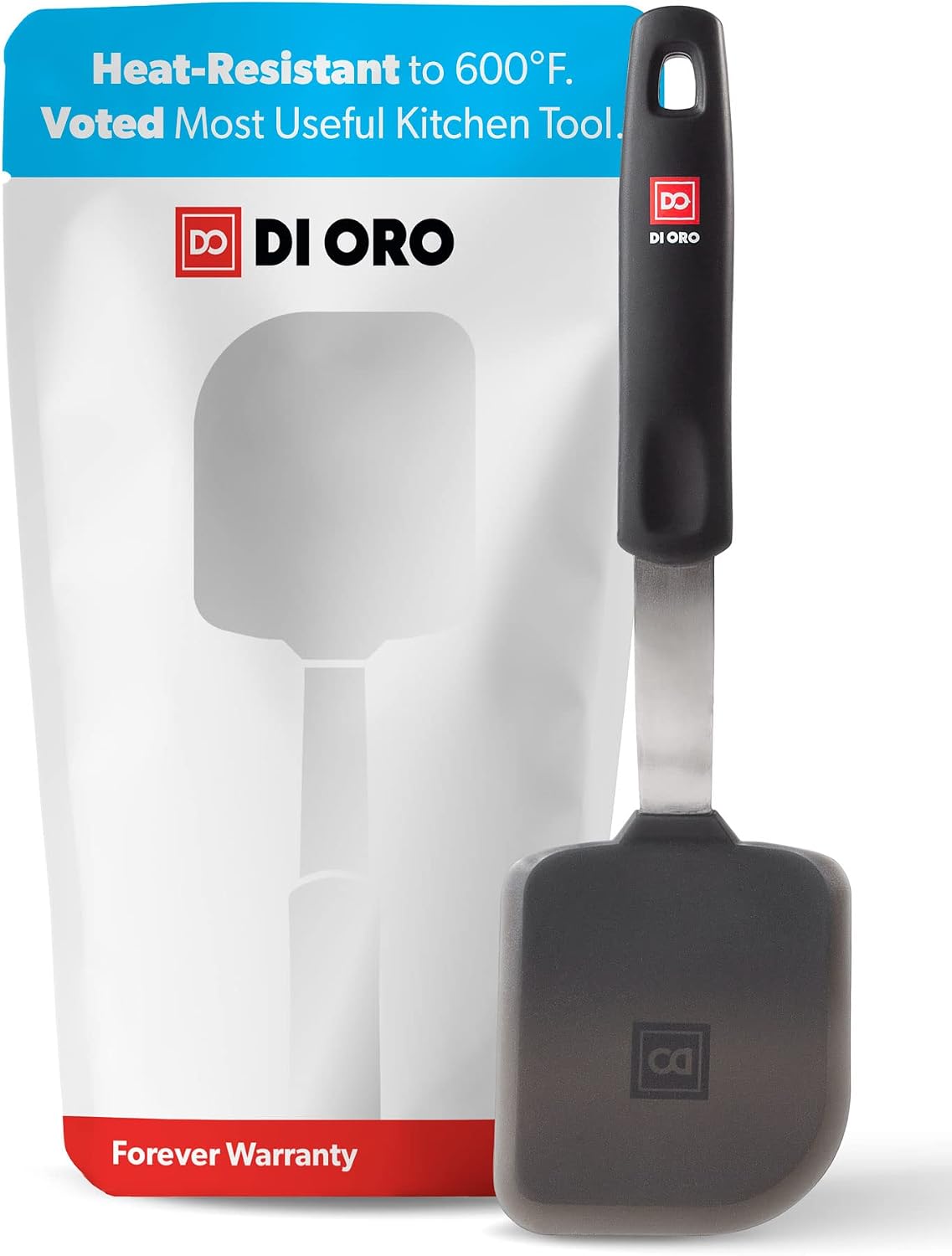 DI ORO Mini Silicone Spatula - Egg & Cookie Turner, 600F Heat