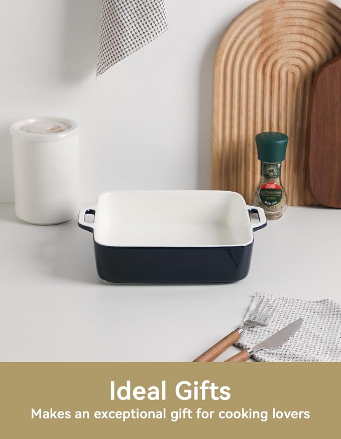 Sweejar 8x8 Baking Pan, Ceramic Casserole Dishes - Image 3