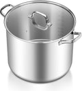 TeamFar 20QT Stock Pot, Stainless Steel Stockpot Large Induction Cooking Pot by TeamFar