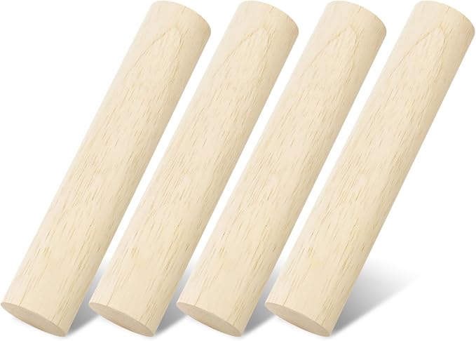 6 Inch Small Wooden Rolling Pin, Wooden Rolling Pin Set by Unknown