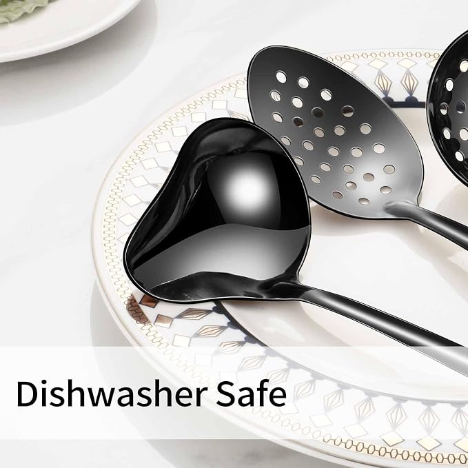 Lazycorner Cooking Utensil Set 11 Pcs Stainless Steel Kitchen Utensils Set Wok - Image 7
