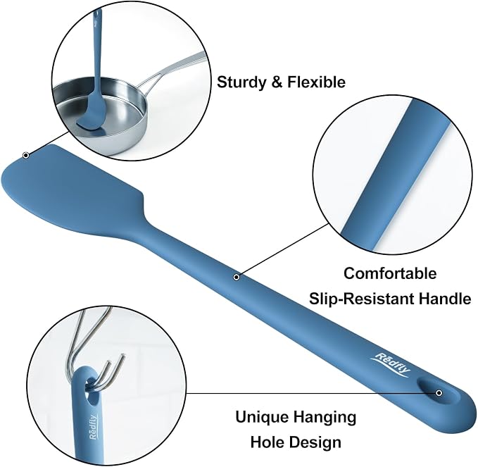 Redfly Silicone Spatula Set, 5 Piece Food Grade Silicone Cooking Utensils Set - Image 3