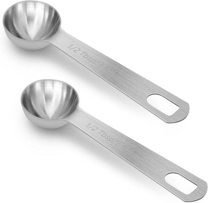 2 PCS 1 1/2 Teaspoon Stainless Steel Single Measuring Spoon by AUOIKKHOMEGARDEN