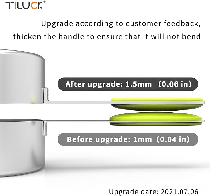 TILUCK measuring cups and magnetic measuring spoons set, stainless steel - Image 5