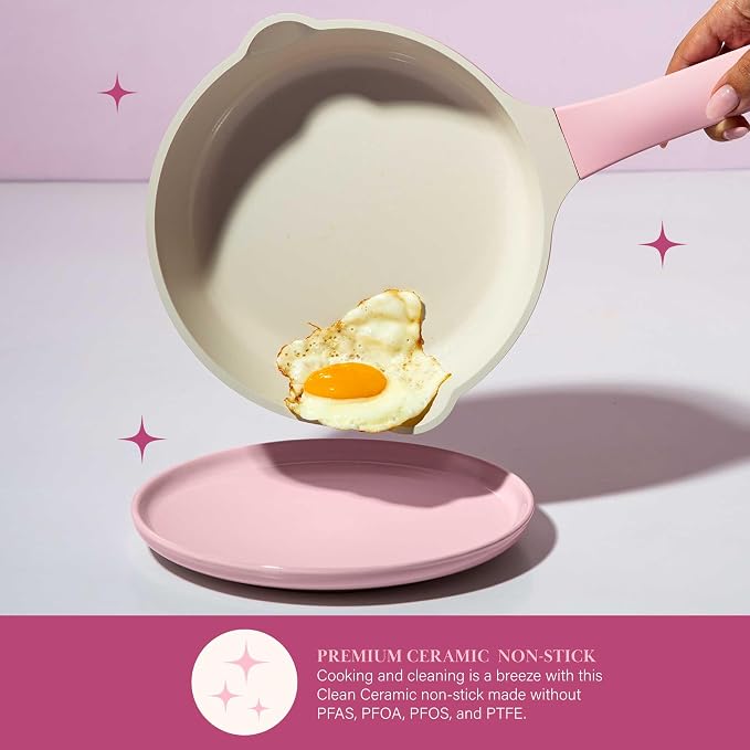 Paris Hilton Ceramic Nonstick Cookware Set, Cast Aluminum - Image 4