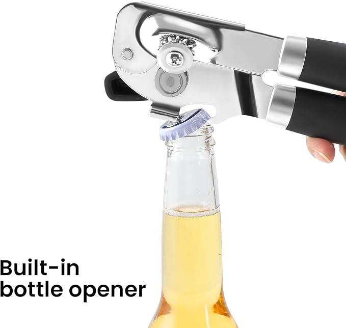 Manual Can Opener with Magnet Lid Lifter, Heavy Duty Handheld Tin Opener and - Image 4