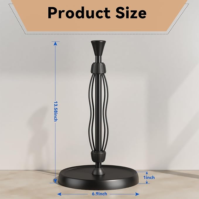 Countertop Paper Towel Holder, Premium Stainless Steel Kitchen Roll Holder - Image 7