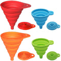 KongNai Kitchen Funnel Set 4 Pack, Small and Large, Kitchen Gadgets