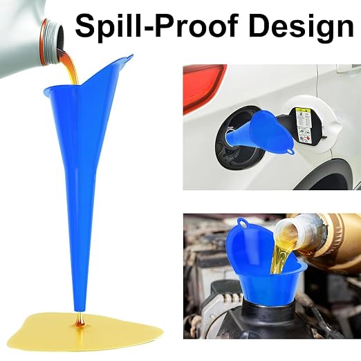 3-Pack Long-Neck Oil Funnels, Gas & Transmission Fluid - Image 4