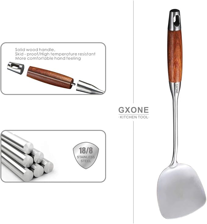 Chinese Wok Spatula, 304 Stainless Steel Spatula - Image 3