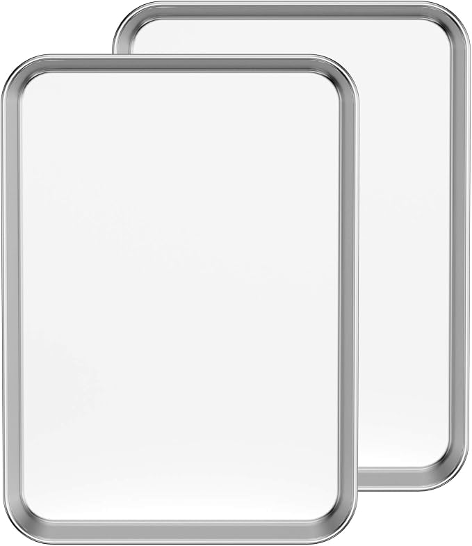 Baking Sheet Set of 2, Bastwe 18 inch Commercial Grade Stainless Steel Baking by BASTWE