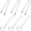 6 Pieces Plastic Serving Utensils Set Including 3 Pcs 1 oz Small Ladle and 3 by Domensi