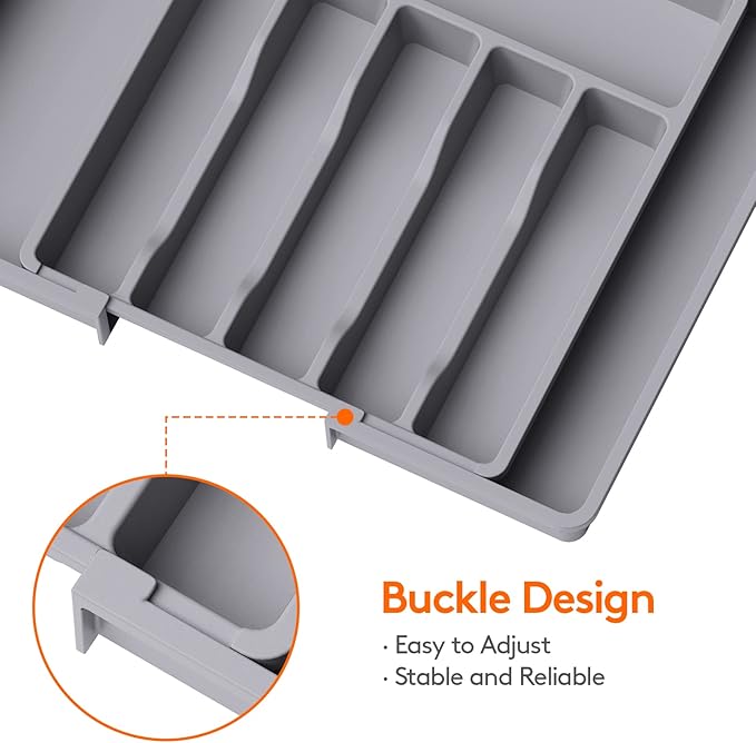 Lifewit Silverware Drawer Organizer, Expandable Utensil Tray - Image 5