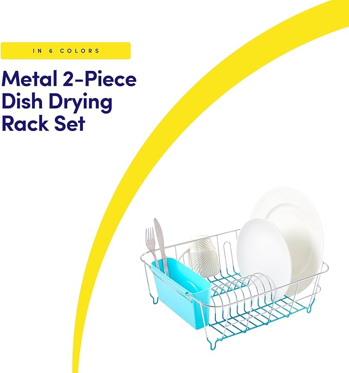 Dish Drying Rack & Cutlery Holder 2 Piece Set - Image 2