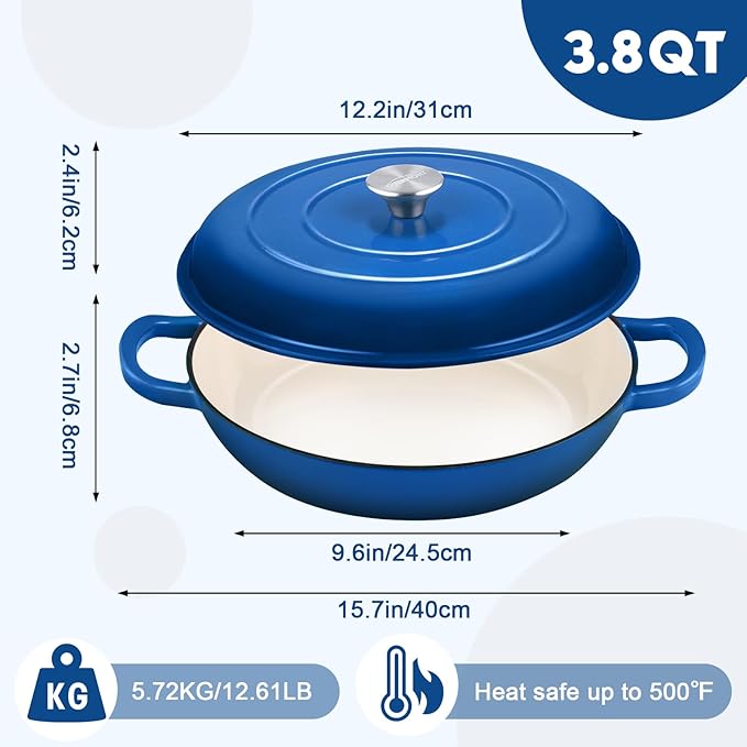 Overmont Enameled Cast Iron Dutch Oven - Image 7