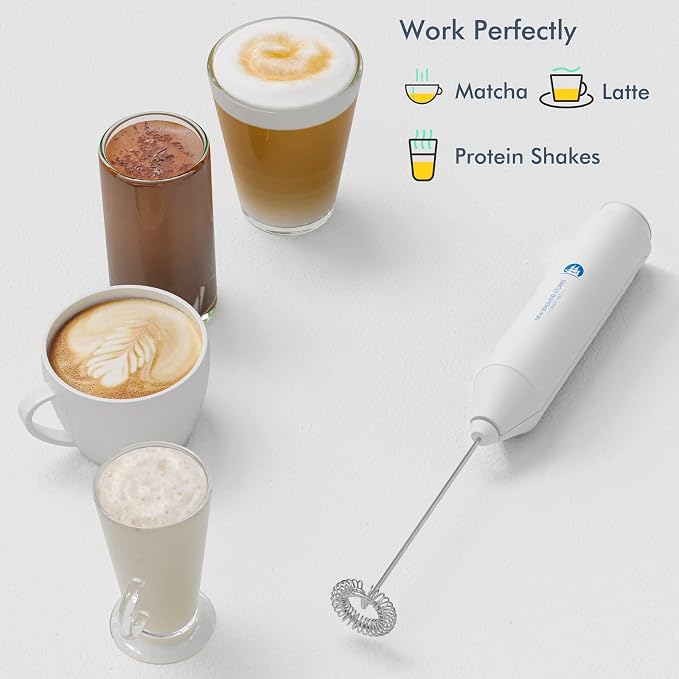 Powerful Milk Frother Handheld Foam Maker, Mini Whisk Drink Mixer - Image 4