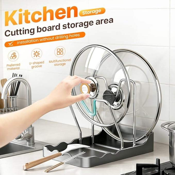 Kitchen Pot Lid Storage Rack - Image 4