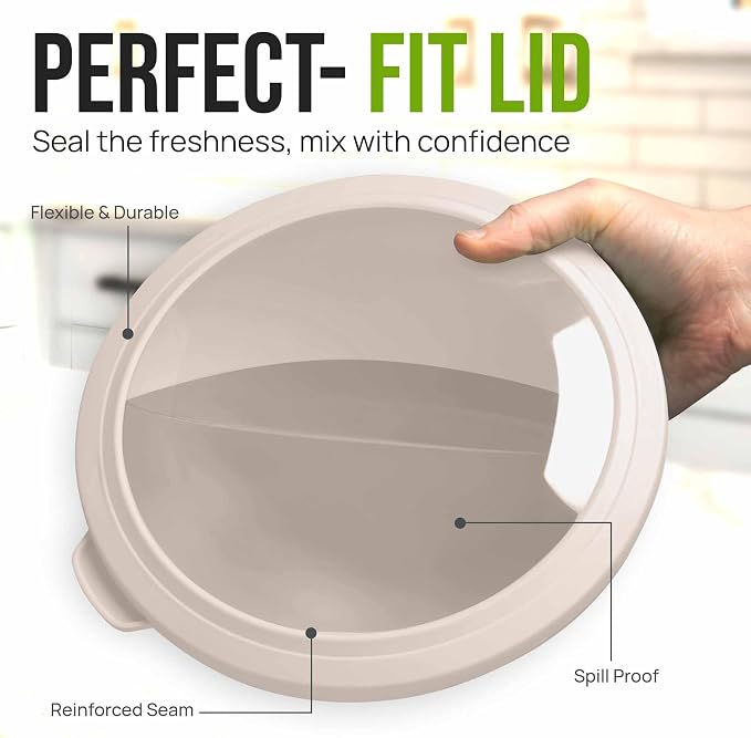 Zulay Kitchen 12 Piece Plastic Mixing Bowls - Image 4