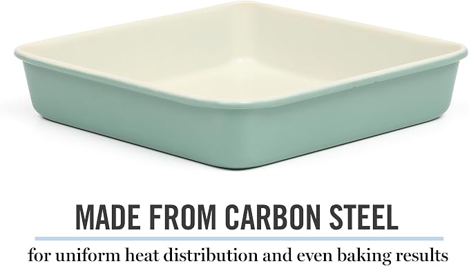 Martha Stewart Gallen 9 Inch Square Nonstick Carbon Steel Cake Pan - Image 4