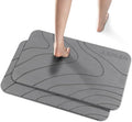 JUERLEN 2 Pack Diatomaceous Earth Shower Mat, Stone Bath Mat, Nonslip Super by JUERLEN