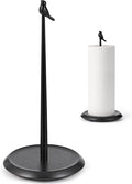 Wooden Paper Towel Holder countertop, Stylish Bird Shaped, Solid Wood Base&Iron by TOCEMEI
