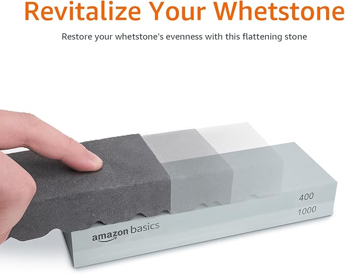 Amazon Basics Whetstone Knife Sharpening Stone Set, Double-sided 400/1000 and - Image 4