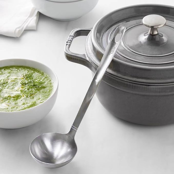 Stainless Steel Kitchen Ladle, Heavy Duty One-Piece Construction Cooking Ladle - Image 2
