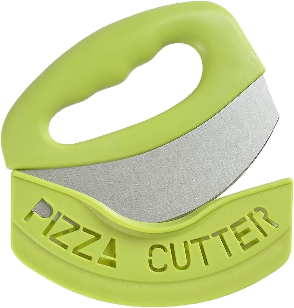 Mezzaluna Mincing Chopper Easy Grip Pizza Cutter and Salad Chopper