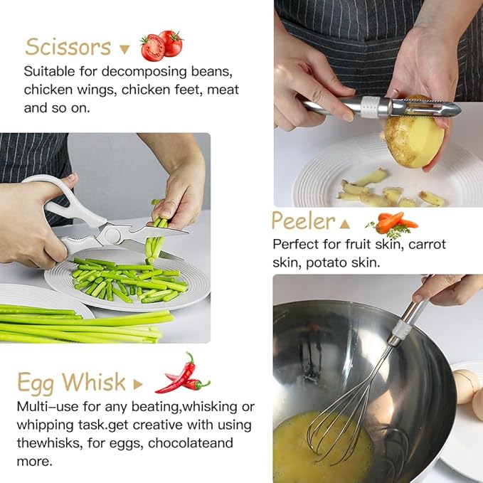 Kitchen Utensil Set-Silicone Cooking Utensils-33 Kitchen Gadgets & Spoons - Image 6